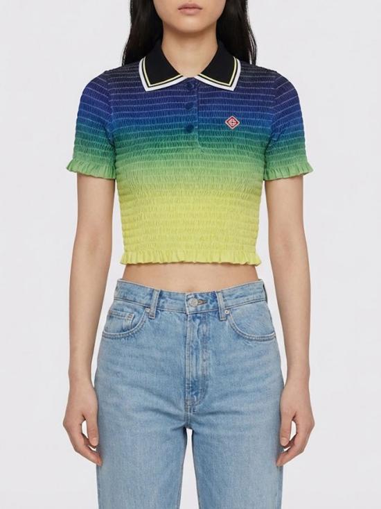 26SS 카사블랑카 폴로 티셔츠 WSP26JTP215 01 White