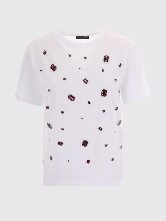 26SS 리우조 반팔 티셔츠 CA6350J6308 11111 White - LIU JO