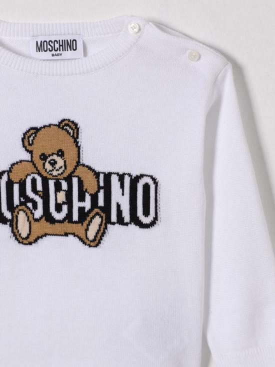 26SS [키즈] 모스키노 풀오버 M8W00JLHE62 10101 White - MOSCHINO