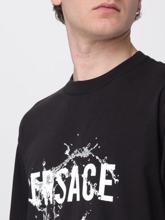 26SS 베르사체 반팔 티셔츠 80GAHC01CJ01C 899 Black - VERSACE