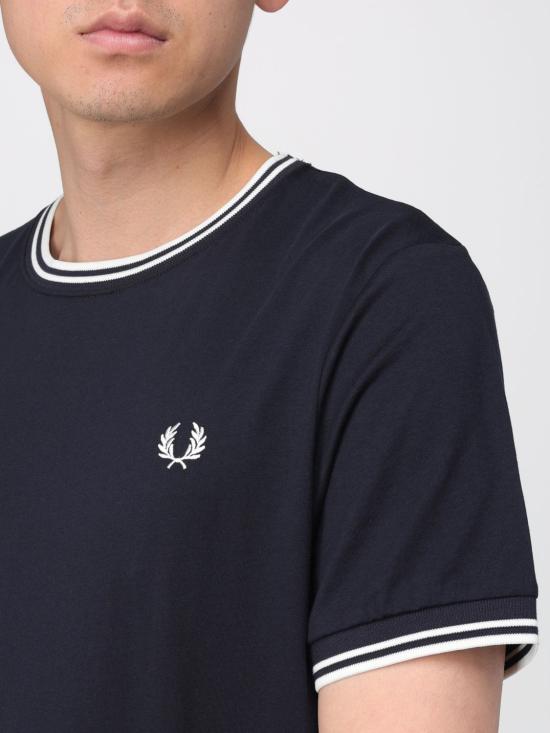 26SS 프레드페리 반팔 티셔츠 M1588 795 Blue - FRED PERRY