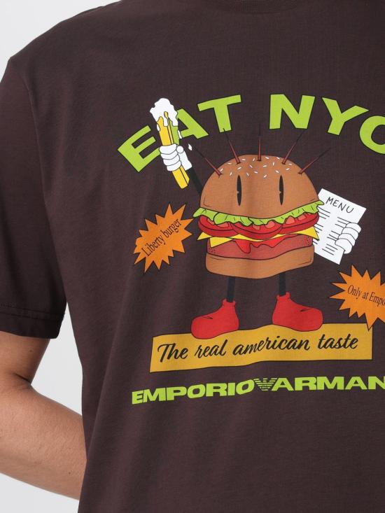 26SS 엠포리오 아르마니 반팔 티셔츠 EM003622AF14836 M6185 Brown - EMPORIO ARMANI