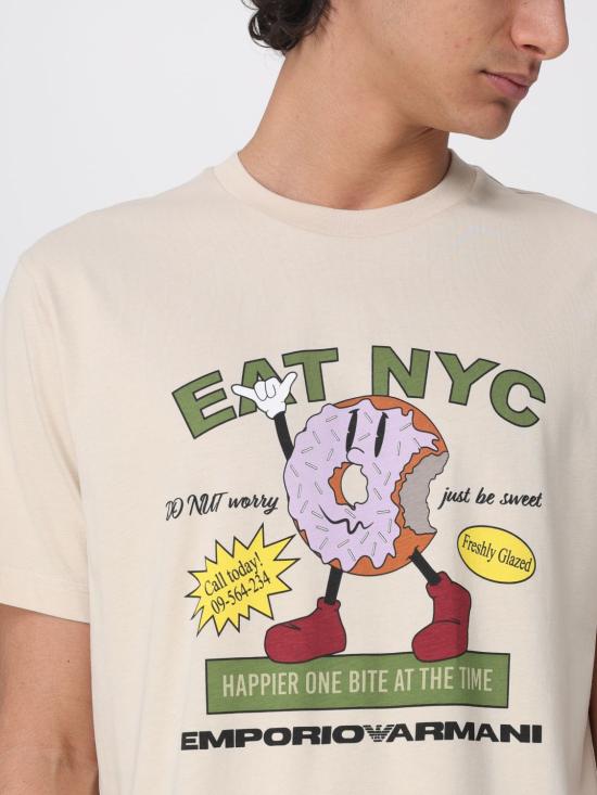 26SS 엠포리오 아르마니 반팔 티셔츠 EM003622AF14836 M1183 Beige - EMPORIO ARMANI