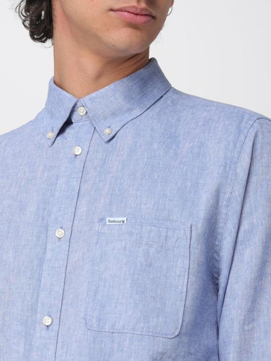 26SS 바버 긴팔 셔츠 MSH5090 BL33 Blue - BARBOUR