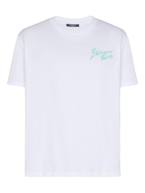 26SS 발망 반팔 티셔츠 GH1EG000BD40 GXF White - BALMAIN