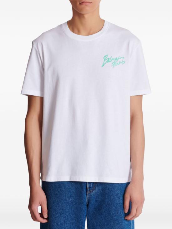 26SS 발망 반팔 티셔츠 GH1EG000BD40 GXF White - BALMAIN