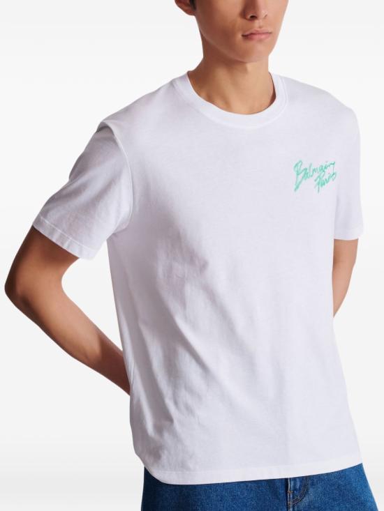 26SS 발망 반팔 티셔츠 GH1EG000BD40 GXF White - BALMAIN