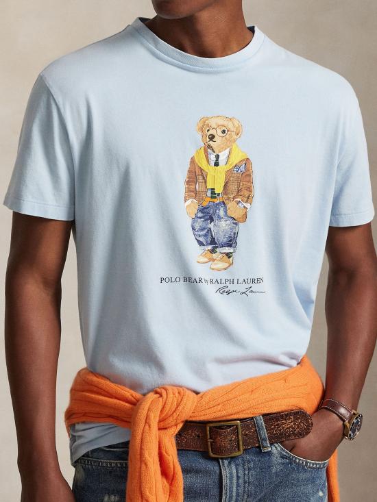 26SS 랄프 로렌 반팔 티셔츠 710P07347 001 Clear Blue - RALPH LAUREN