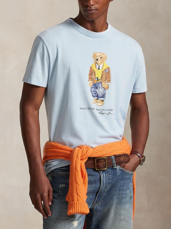 26SS 랄프 로렌 반팔 티셔츠 710P07347 001 Clear Blue - RALPH LAUREN