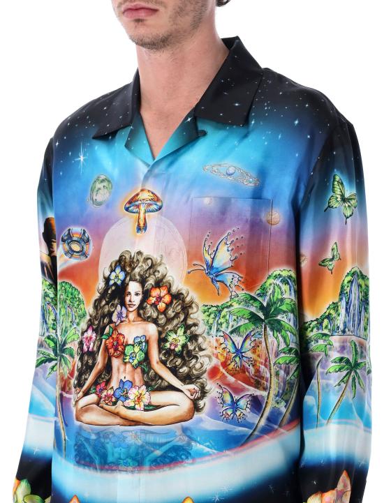 26SS 카사블랑카 반팔 티셔츠 MSS26SH00604 Nero - CASABLANCA