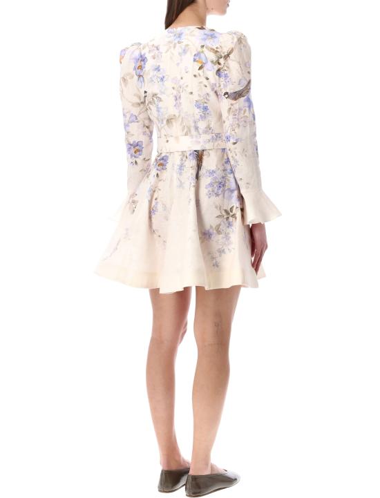 26SS 짐머만 미디 원피스 8637DS261 BLSO BLUE SONG BIRD CREAM - ZIMMERMANN