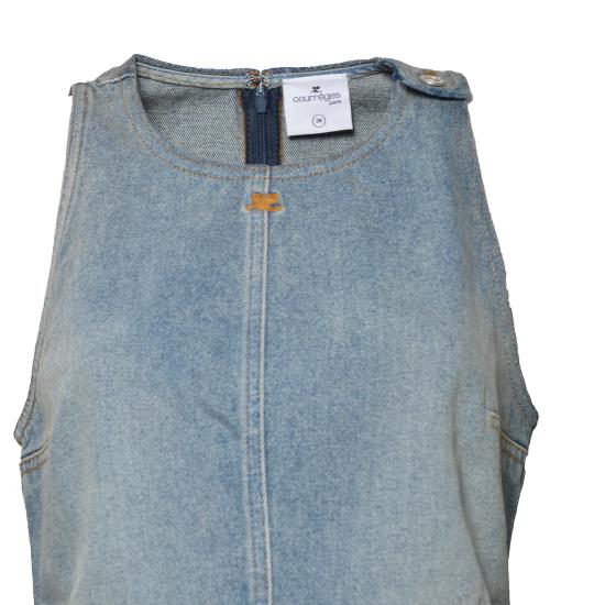 26SS 쿠레쥬 미디 원피스 126DRO791DE0058 7055 Denim - COURREGES