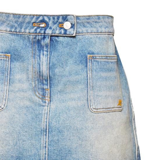 26SS 쿠레쥬 시그니처 데님 미니 스커트 126DJU342DE0058 7055 Denim - COURREGES