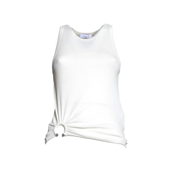 26SS 파코라반 민소매 티셔츠 24FJTE165CO0530 P100 Bianco