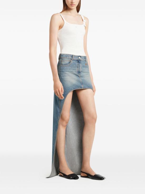 26SS 쿠레쥬 미디 스커트 126DJU346DE0058 7055 Denim - COURREGES