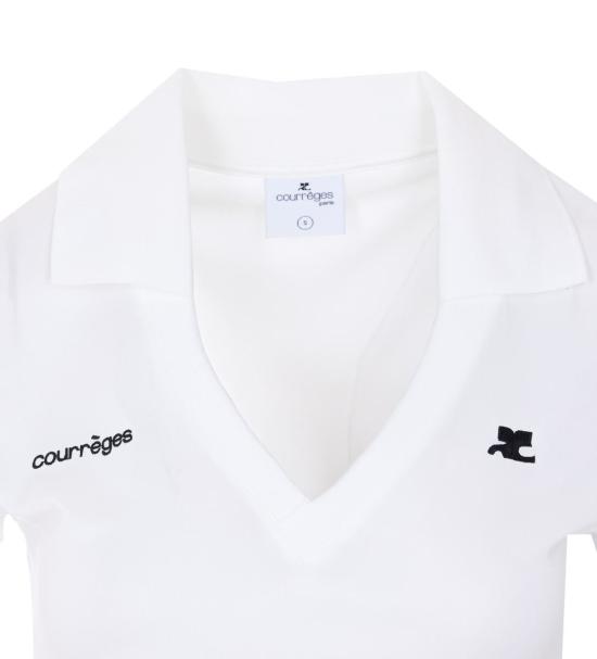 26SS 쿠레쥬 폴로 티셔츠 126JPO057JS0195 B166 White - COURREGES