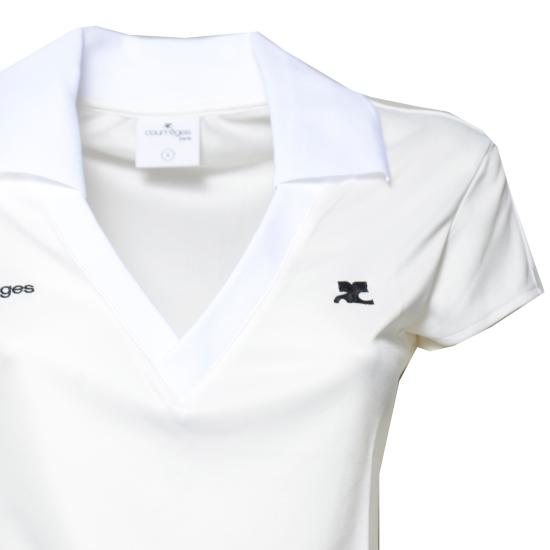 26SS 쿠레쥬 폴로 티셔츠 126JPO057JS0195 B166 Bianco - COURREGES