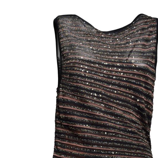 26SS 미소니 미디 원피스 DS25WG04BK01CL S80E3 Marrone nero - MISSONI