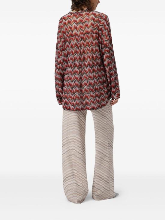 26SS 미소니 블라우스 DS25WJ0OBR012P S4175 Rosso nero - MISSONI