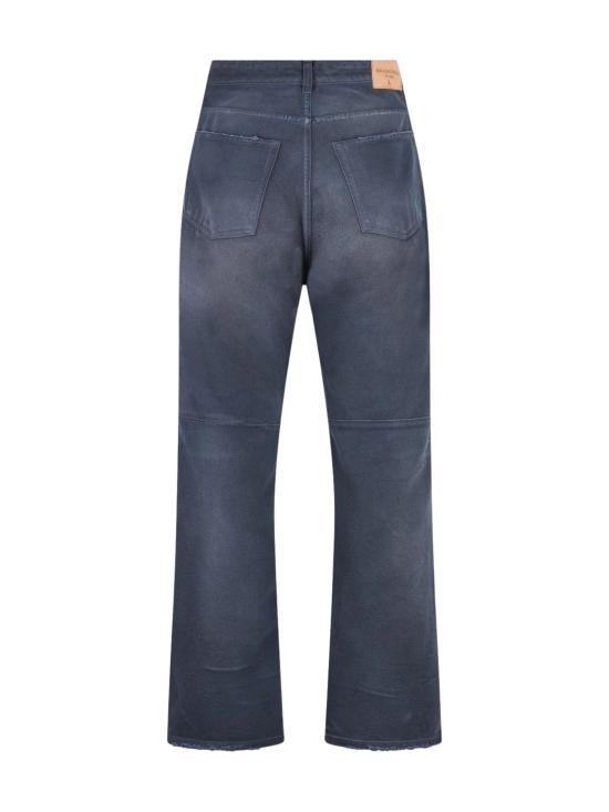 26SS 발렌시아가 커브드 니 팬츠 857194 TTW648074 Blue - BALENCIAGA