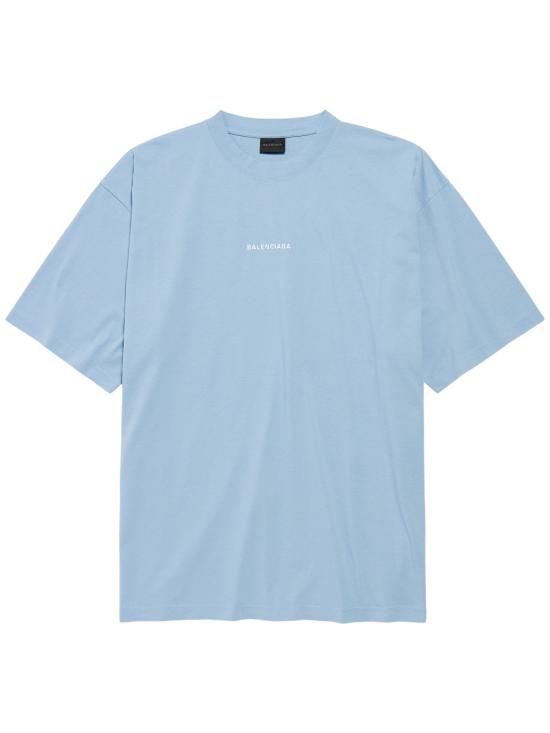 26SS 발렌시아가 반팔 티셔츠 764235 TTVJ14773 Clear Blue