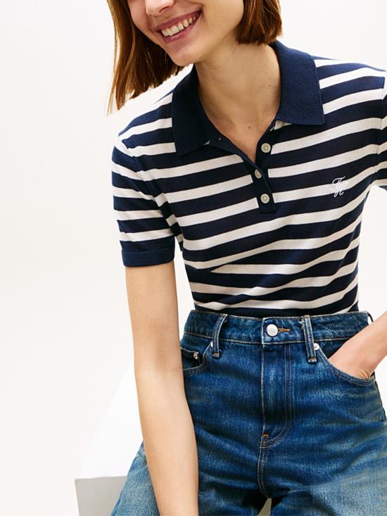 26SS 타미힐피거 반팔 티셔츠 WW0WW48503 0A5 Blue - TOMMY HILFIGER