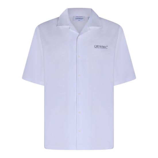 26SS 오프화이트 반팔 셔츠 OMGG01FS26FAB0061000 Blue