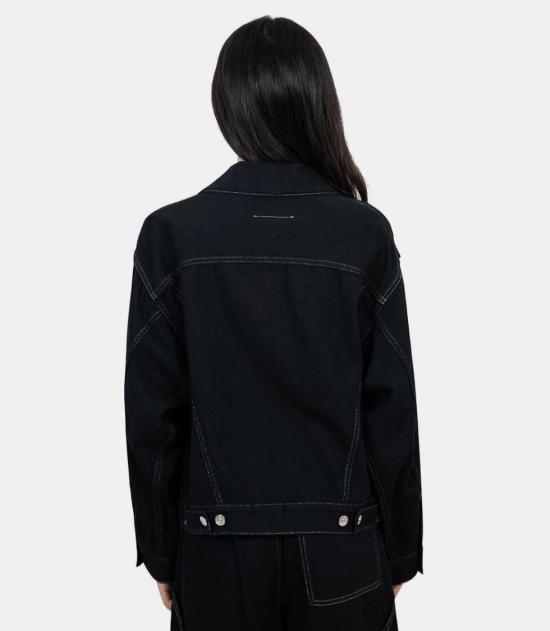  MM6 메종마르지엘라 데님 자켓 s62an0121 m30002 900 ss24 38 Black - MM6 MAISON MARGIELA
