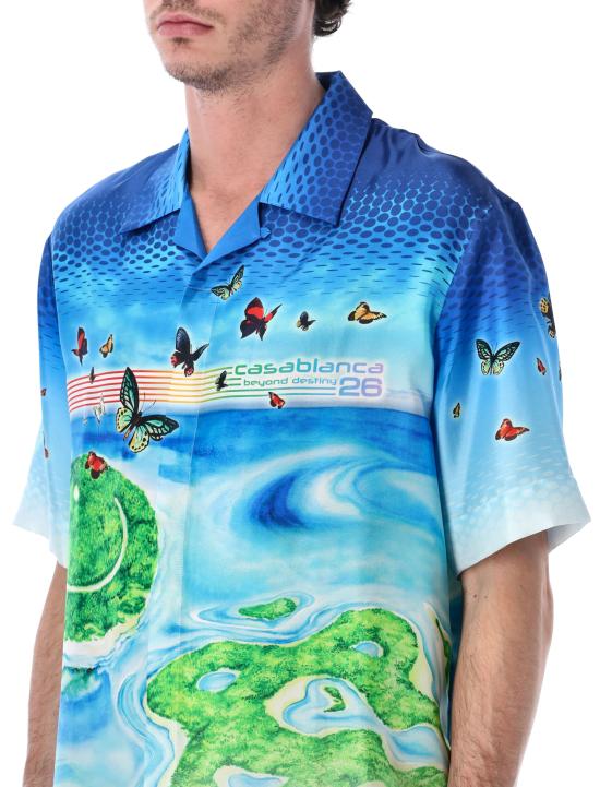 26SS 카사블랑카 반팔 티셔츠 MSP26SH00302 SILK TWILL - CASABLANCA