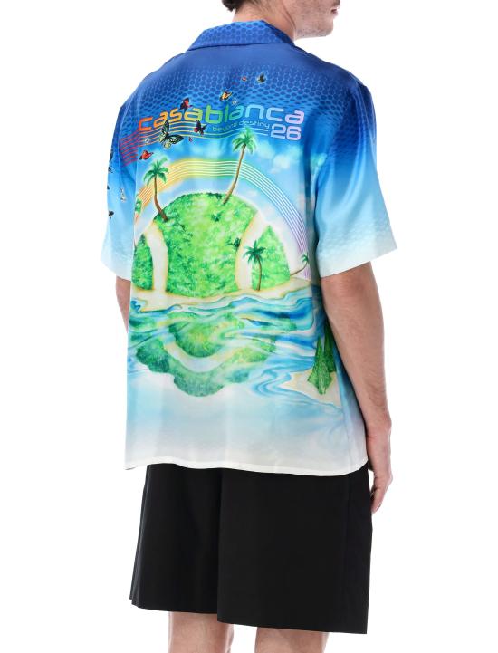 26SS 카사블랑카 반팔 티셔츠 MSP26SH00302 SILK TWILL - CASABLANCA