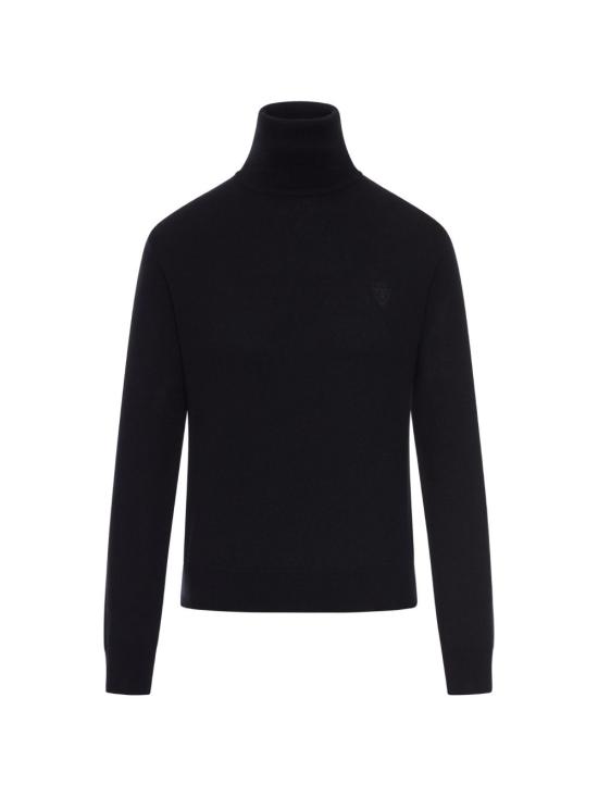 26SS 구찌 자수 울 니트 터틀넥 860442 XKFG71043 Black