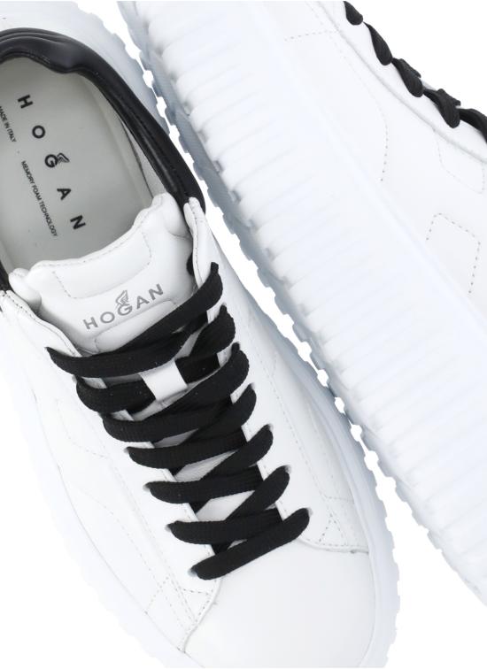 26SS 호간 H-스트라이프 스니커즈 HXW6450FC60LE9 0001 White - HOGAN