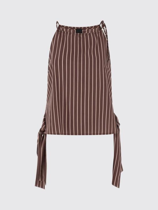 26SS 핑코 긴팔 티셔츠 106671A33Q LN1 Marrone rosa