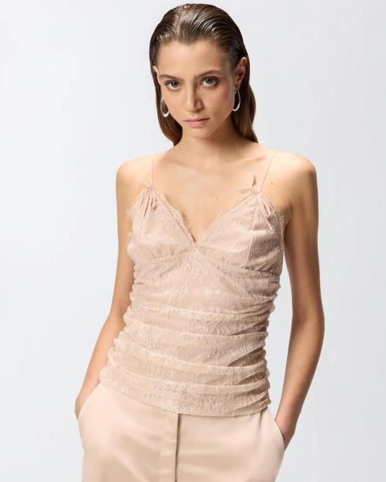 26SS 핑코 긴팔 티셔츠 106726A378 Q35 Rosa mogano - PINKO