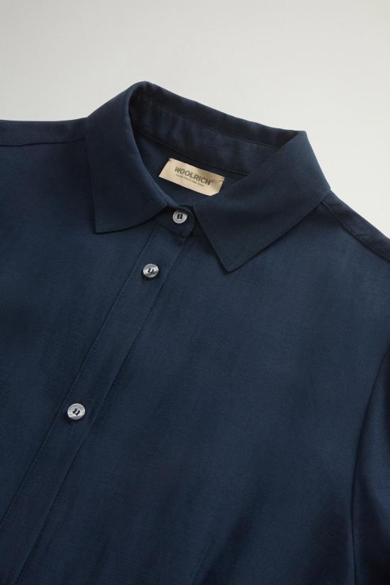 26SS 울리치 미디 원피스 CFWWDR2019FRUT3043 3989 Melton blue - WOOLRICH