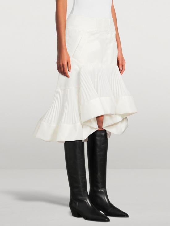 26SS 사카이 미디 스커트 2608307 151 White - SACAI