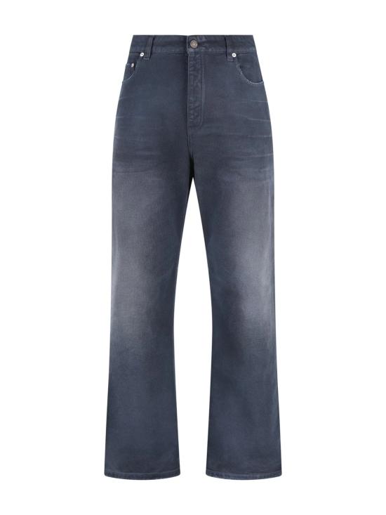 26SS 발렌시아가 커브드 니 팬츠 857194 TTW648074 Blue