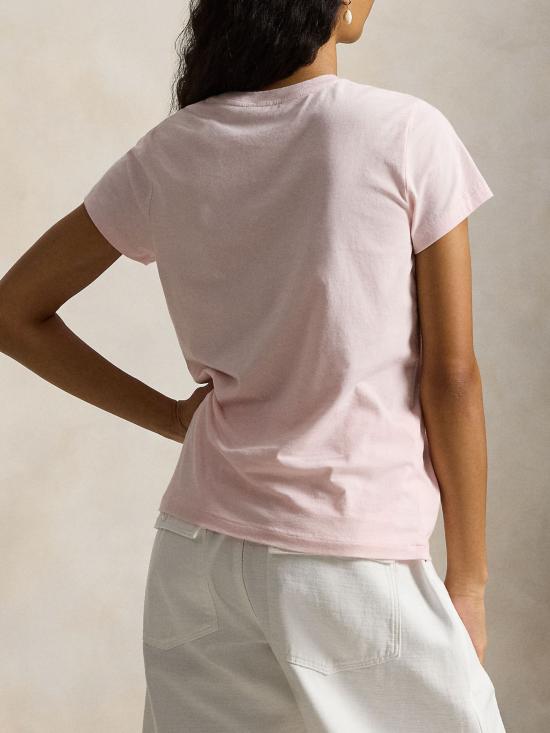 26SS 랄프 로렌 반팔 티셔츠 211B14605 014 Pink - RALPH LAUREN