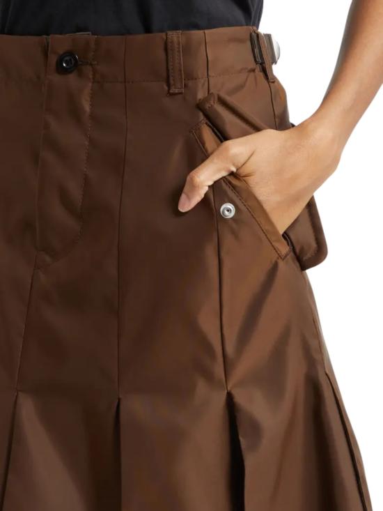 26SS 사카이 미디 스커트 2608308 601 Brown - SACAI