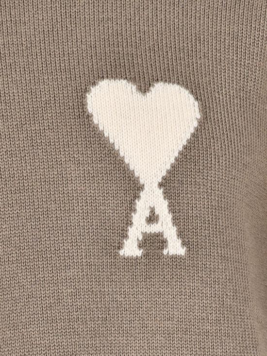 26SS 아미 ADC 울 & 코튼 크루넥 하트 스웨터 UKS859 KN0156 A117 Beige - AMI