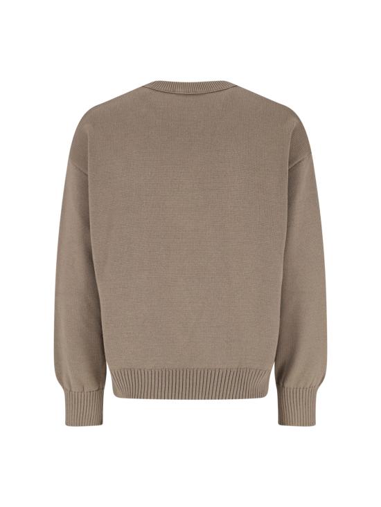 26SS 아미 ADC 울 & 코튼 크루넥 하트 스웨터 UKS859 KN0156 A117 Beige - AMI