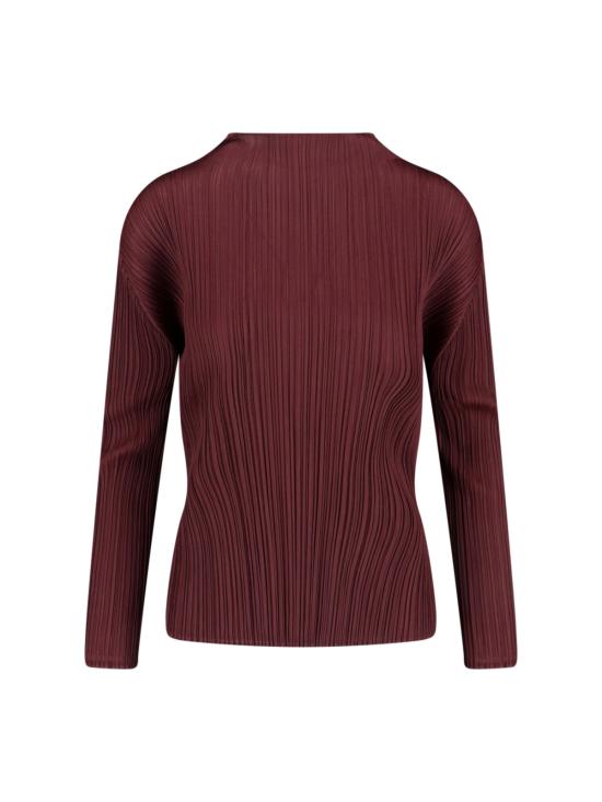 26SS 플리츠플리즈 긴팔 티셔츠 PP66JK111 84 Red