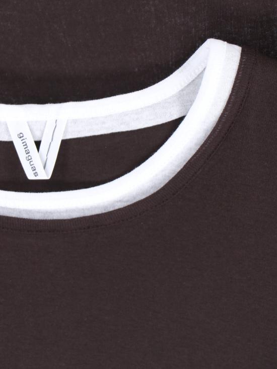 26SS 기마구아스 긴팔 티셔츠 GEMMA TOP BROWN WHITE Brown - GIMAGUAS