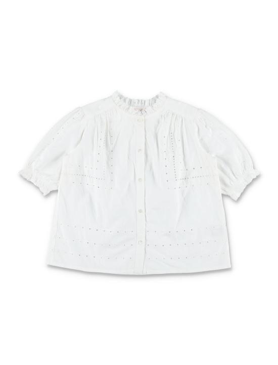 26SS [키즈] 봉쁘앙 셔츠 S06GBLW00010 102 UPB BLANC LAIT