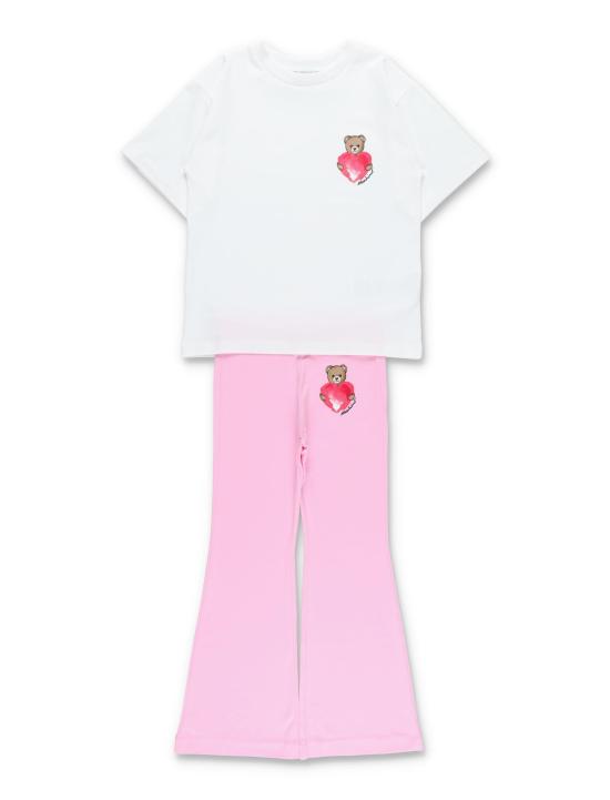 26SS [키즈] 모스키노 오버롤 HDG01PLBA00 84340 WHITE PINK