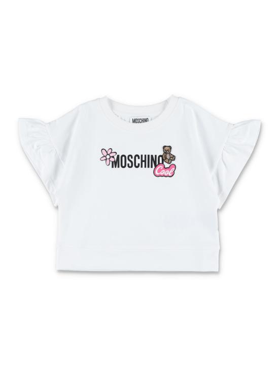 26SS [키즈] 모스키노 오버롤 HDG01OLBA00 80359 WHITE BLACK - MOSCHINO