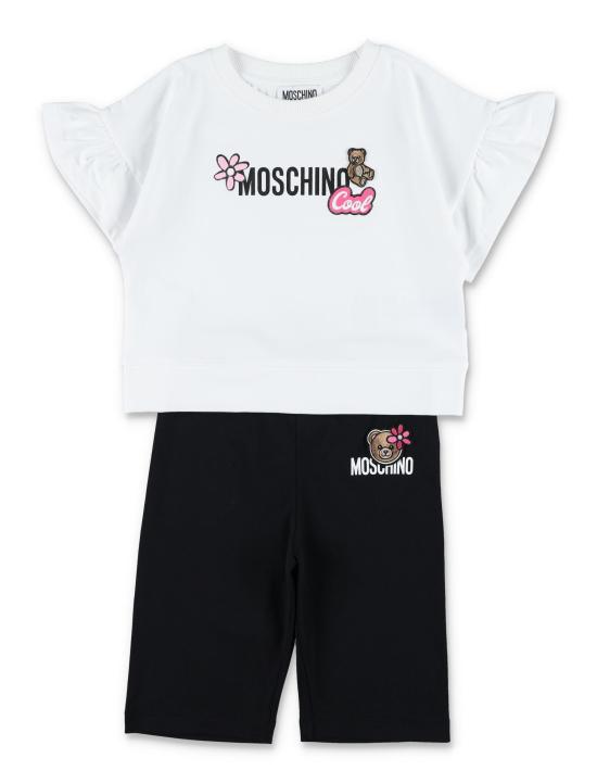 26SS [키즈] 모스키노 오버롤 HDG01OLBA00 80359 WHITE BLACK