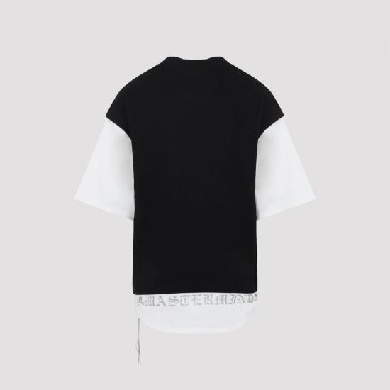 26SS 마스터마인드 폴로 티셔츠 MJ26EE1TS099 020 BLACK WHITE - MASTERMIND