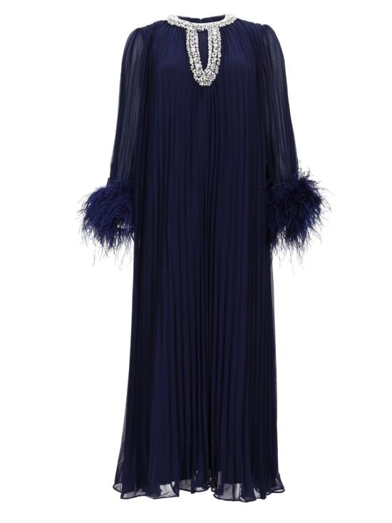 26SS 셀프 포트레이트 롱 원피스 RS26 510M N NAVY BLUE