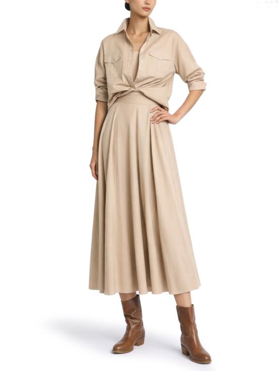 26SS 페이 롱 스커트 NXW9252 484SZDHC603 BEIGE - FAY